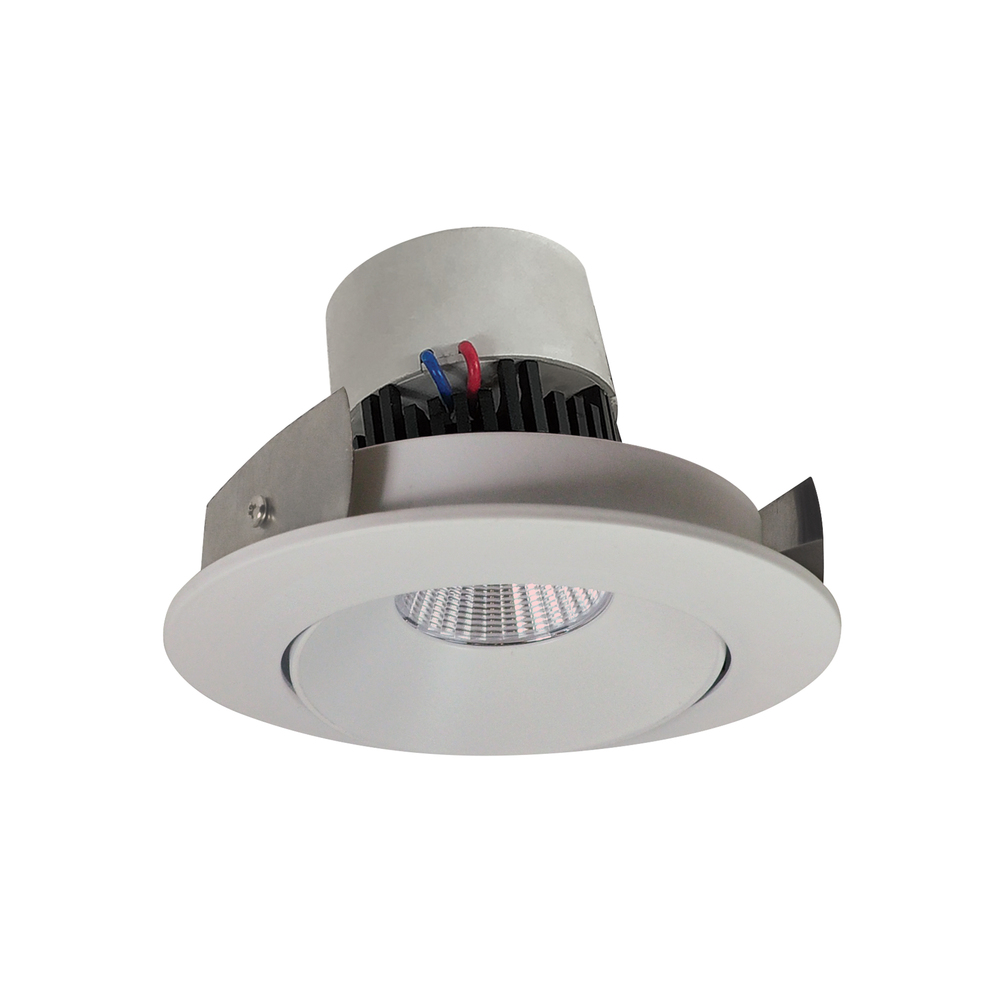 4" Pearl LED Round Adjustable Cone Retrofit, 1000lm / 12W, 3000K, White Reflector / White Flange