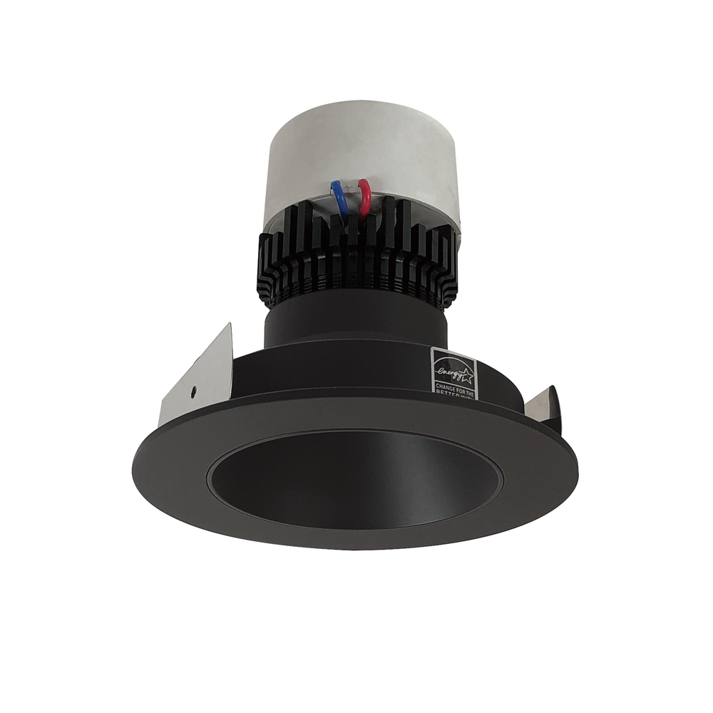 4" Pearl LED Round Retrofit Reflector, 1000lm / 12W, 3000K, Black Reflector / Black Flange