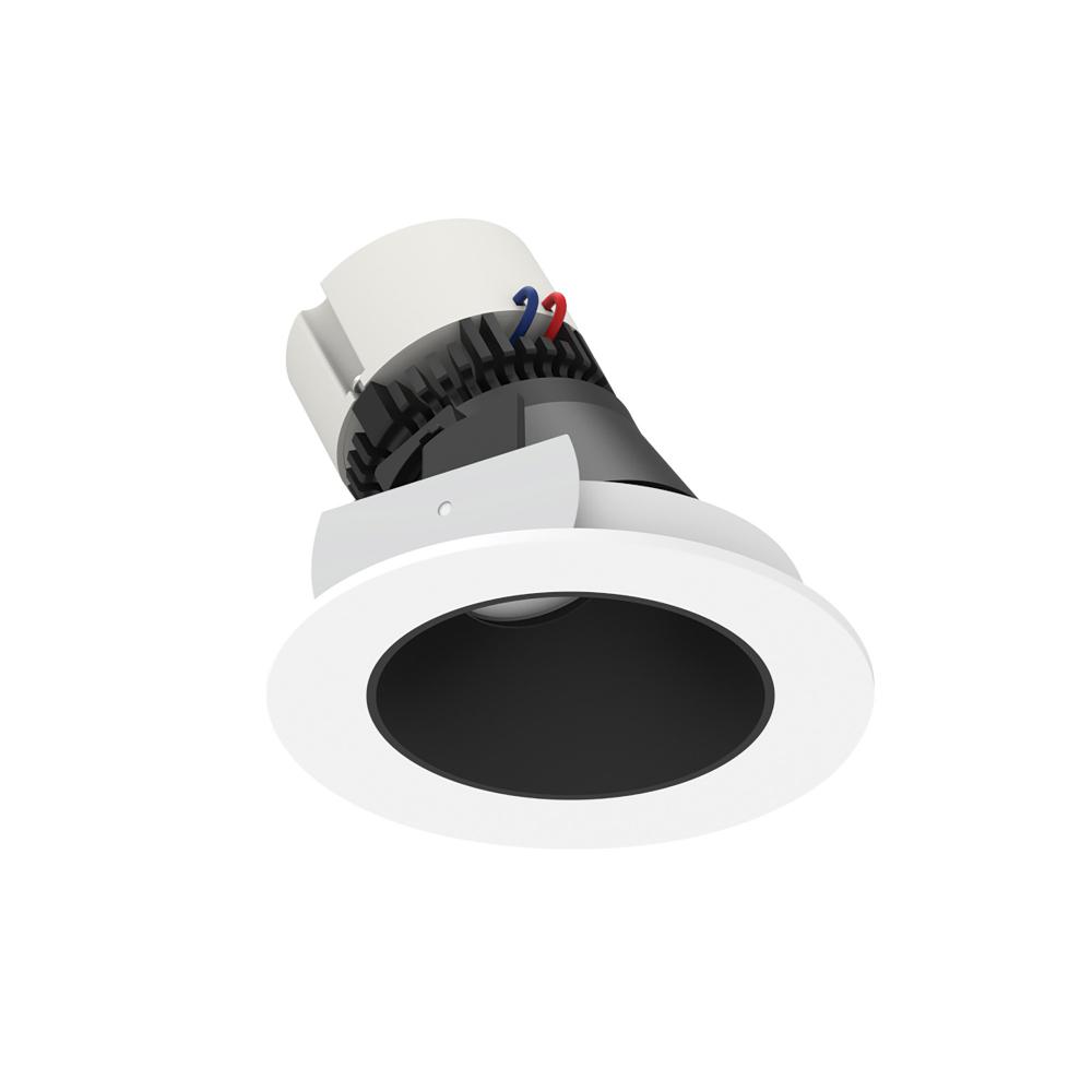 4" Pearl LED Round Adjustable Slot Retrofit, 950lm / 12W, 3000K, Black Reflector / Matte Powder