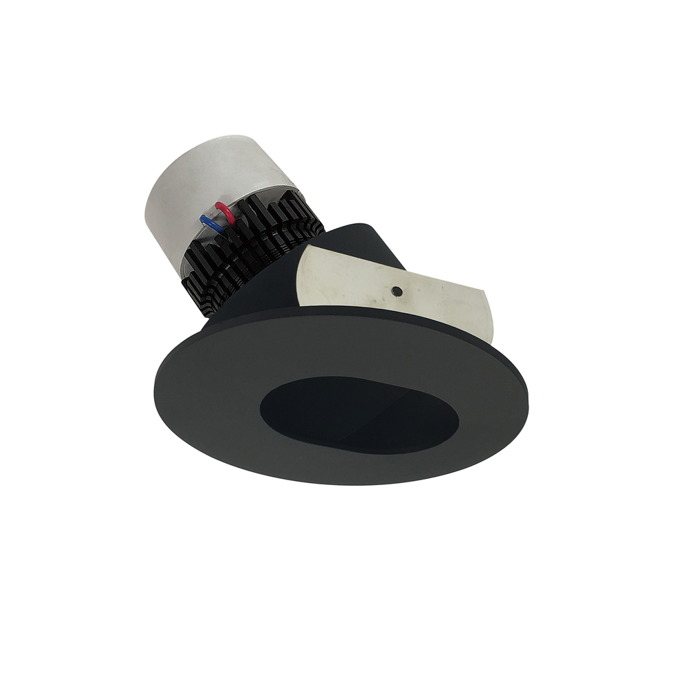 4" Pearl LED Round Adjustable Slot Aperture Retrofit, 1000lm / 12W, 3000K, Black Slot Aperture /