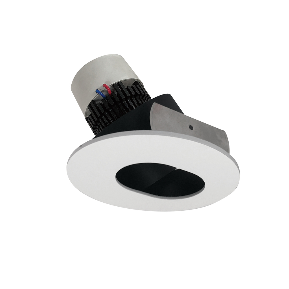 4" Pearl LED Round Adjustable Slot Aperture Retrofit, 800lm / 12W, Comfort Dim, Black Slot