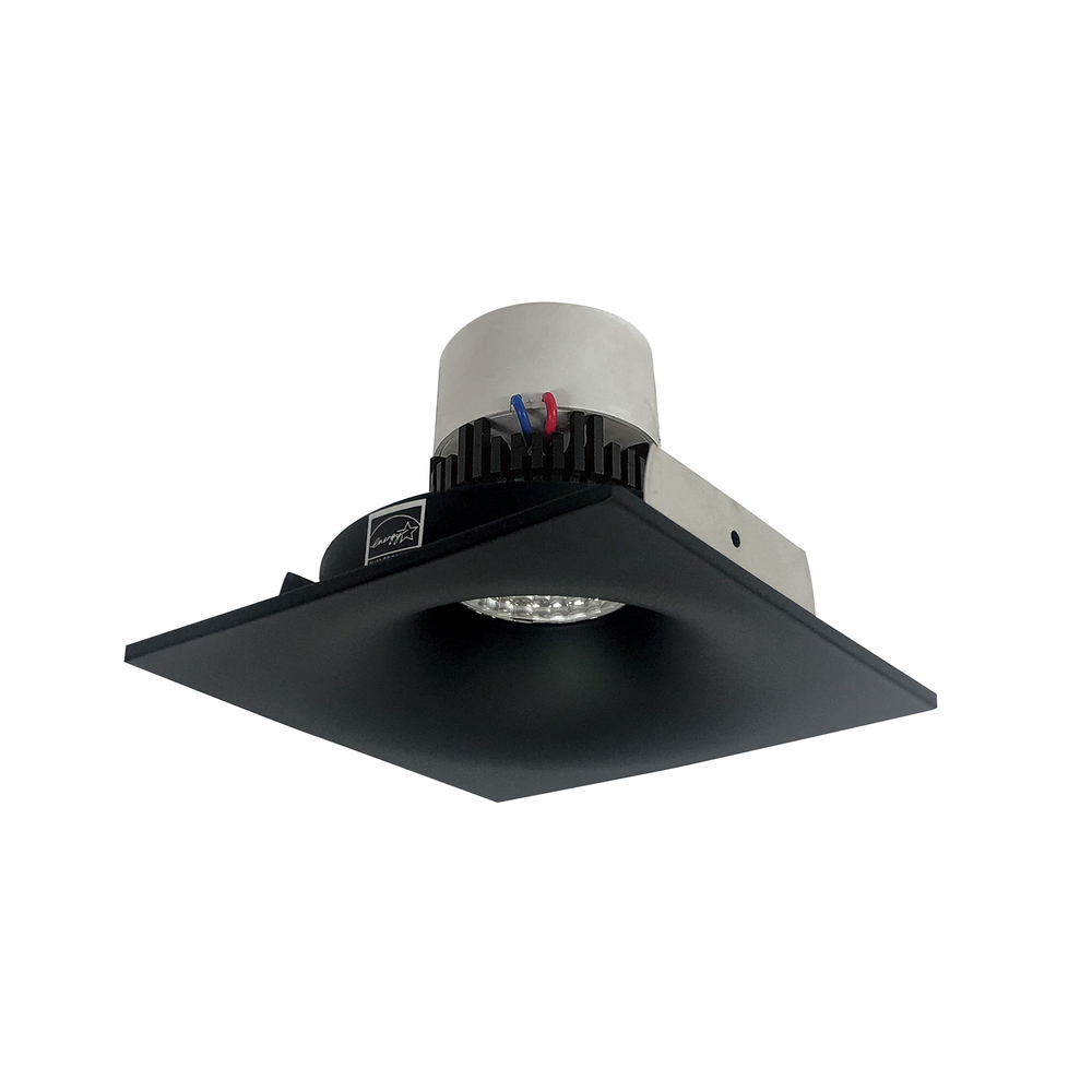 4" Pearl LED Square Bullnose Retrofit, 1000lm / 12W, 3000K, Black Finish