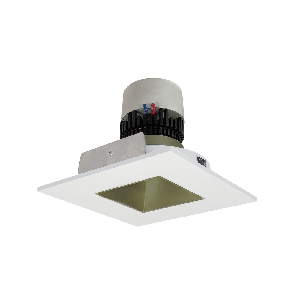 4" Pearl LED Square Retrofit Reflector with Square Aperture, 1000lm / 12W, 3000K, Champagne Haze