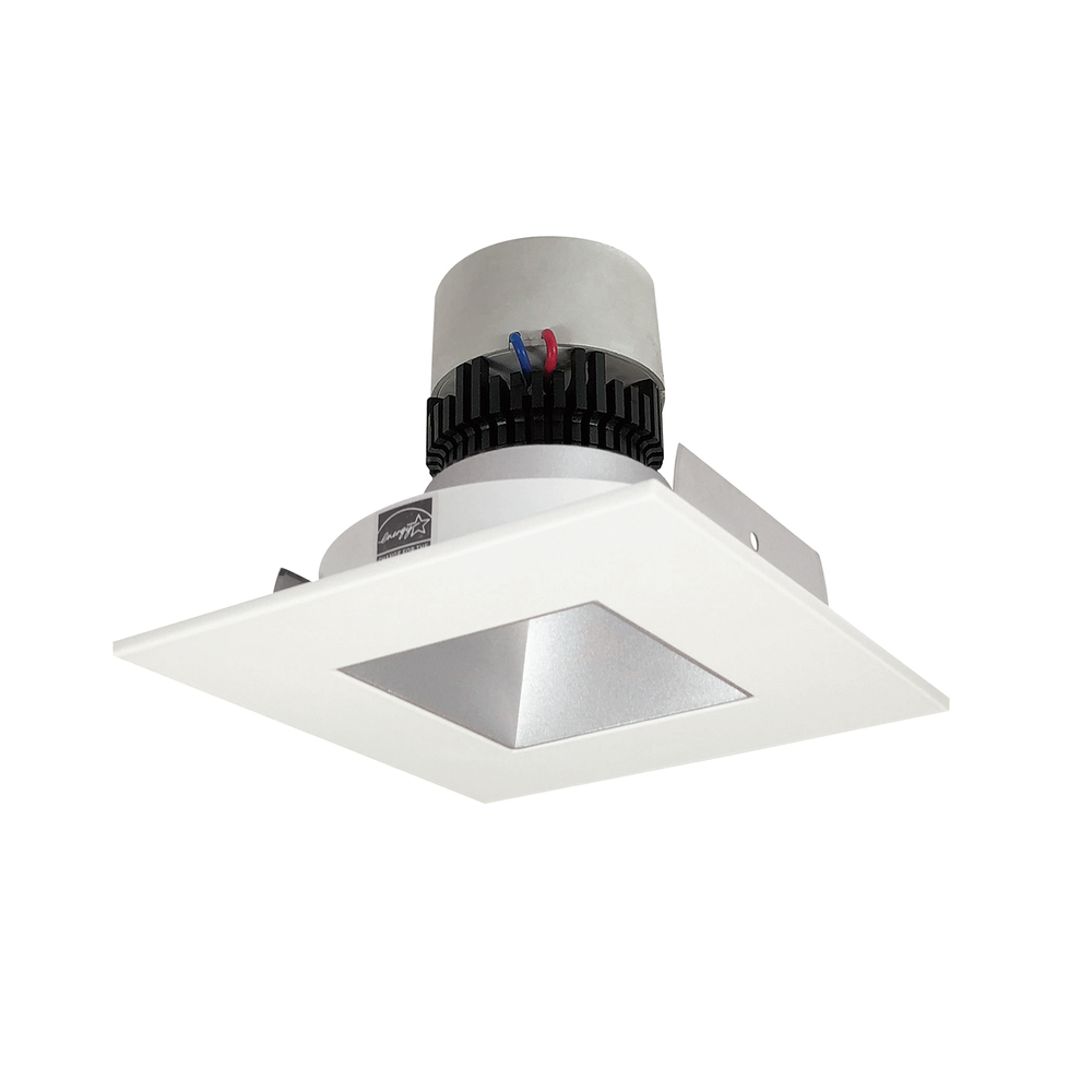 4" Pearl LED Square Retrofit Reflector with Square Aperture, 1000lm / 12W, 3000K, Haze Reflector