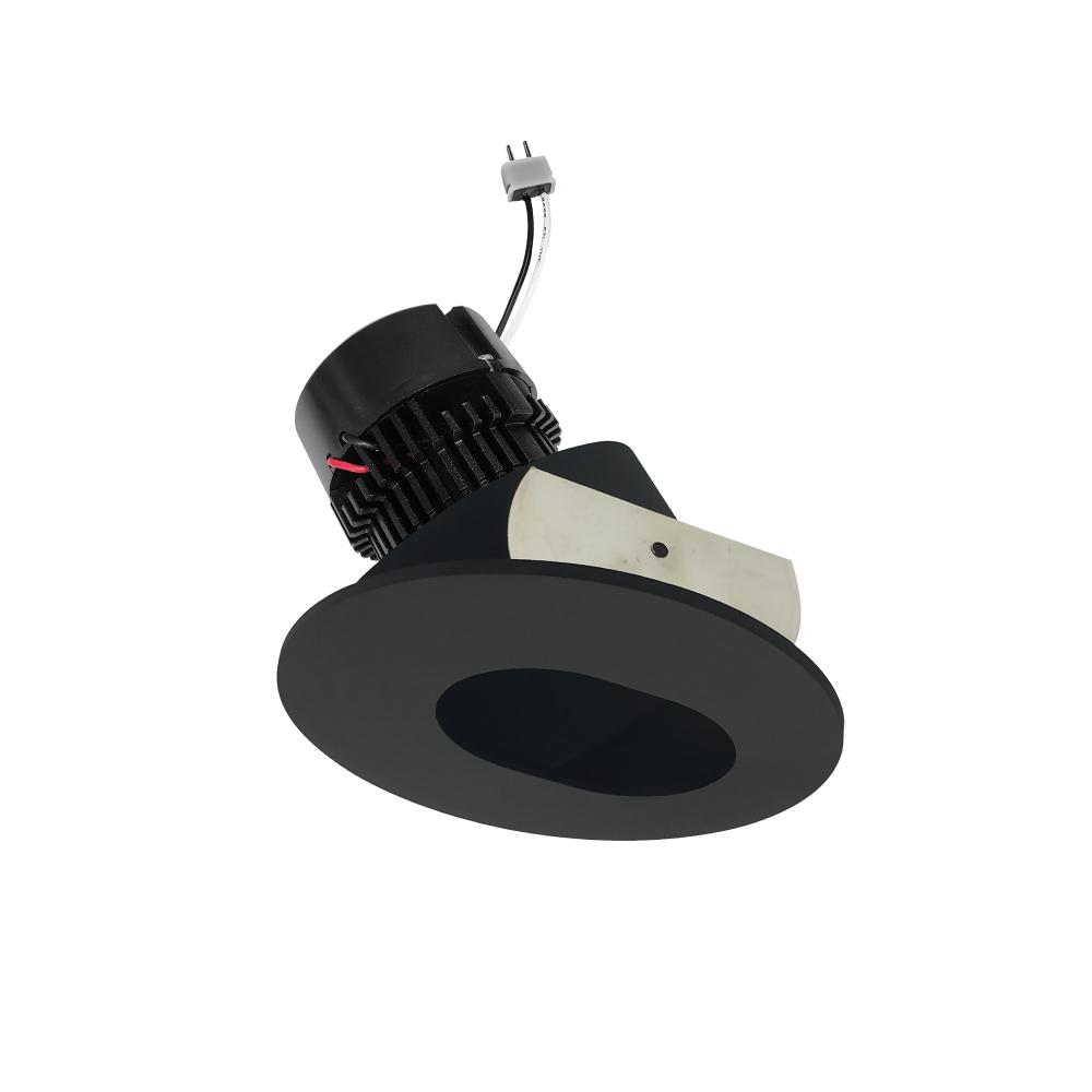 4" Pearl Low Voltage LED Round Adjustable Slot Aperture Retrofit, 950lm / 11W, 3500K, Black Slot