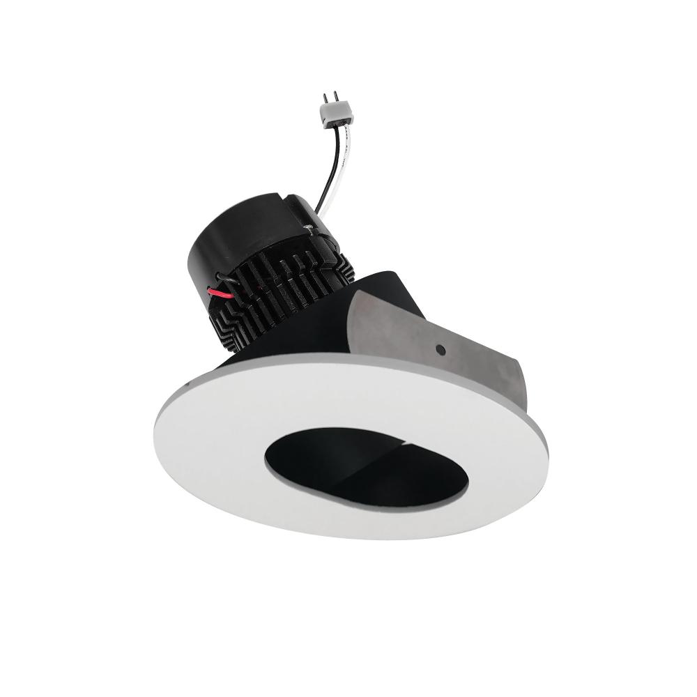 4" Pearl Low Voltage LED Round Adjustable Slot Aperture Retrofit, 950lm / 11W, 4000K, Black Slot