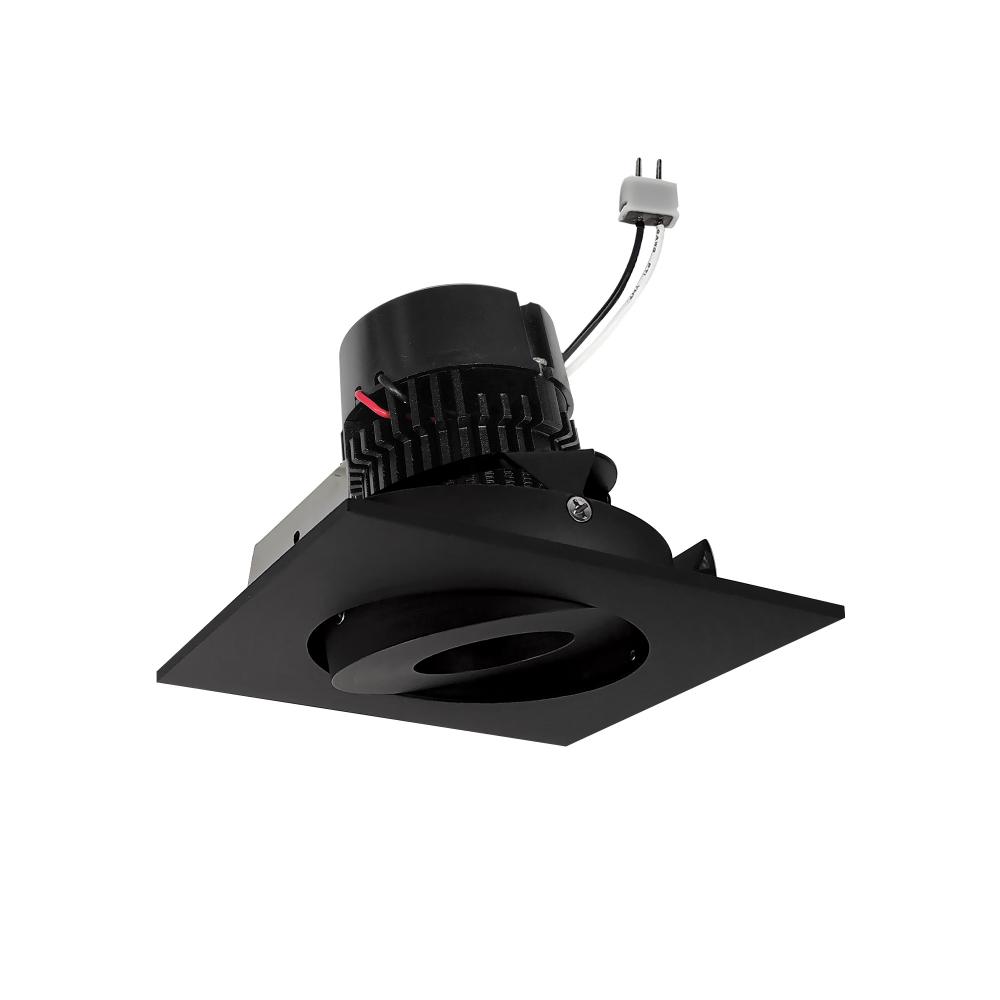 4" Pearl Low Voltage LED Square Adjustable Gimbal Retrofit, 1050lm / 11W, 2700K, Black Finish