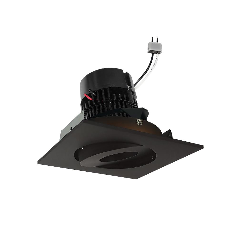 4" Pearl Low Voltage LED Square Adjustable Gimbal Retrofit, 1050lm / 11W, 4000K, Bronze Finish