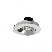 Nora NIO-4RC40QCMPW - 4" Iolite LED Round Adjustable Cone Reflector, 10-Degree Optic, 800lm / 12W, 4000K, Specular