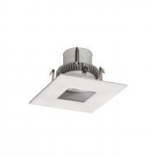 Nora NLCBC2-45540MPW/10 - 4" Cobalt Click LED Retrofit, Square Pinhole, 1000lm / 12W, 4000K, Matte Powder White Flange