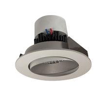 Nora NPR-4RC40XHW - 4" Pearl LED Round Adjustable Cone Retrofit, 1000lm / 12W, 4000K, Haze Reflector / White Flange