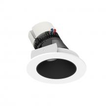 Nora NPR-4RSLA40XBMPW - 4" Pearl LED Round Adjustable Slot Retrofit, 950lm / 12W, 3000K, Black Reflector / Matte Powder