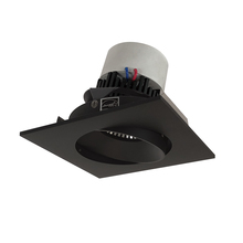 Nora NPR-4SC40XBB - 4" Pearl LED Square Adjustable Cone Retrofit, 1000lm / 12W, 4000K, Black Reflector / Black