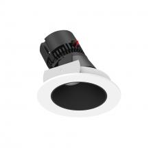 Nora NPRLV-4RSLA35XBMPW - 4" Pearl Low Voltage LED Round Adjustable Slot Retrofit, 1050lm / 11W, 3500K, Black Reflector /