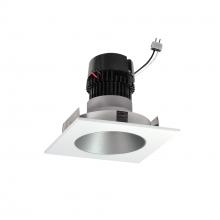 Nora NPRLV-4SNDC40XHZMPW - 4" Pearl Low Voltage LED Square Retrofit Reflector with Round Aperture, 1150lm / 11W, 4000K,