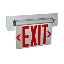 Nora NX-814-LEDR2MA - Recessed Adjustable LED Edge-Lit Exit Sign, 2 Circuit, 6" Red Letters, Double Face / Mirrored