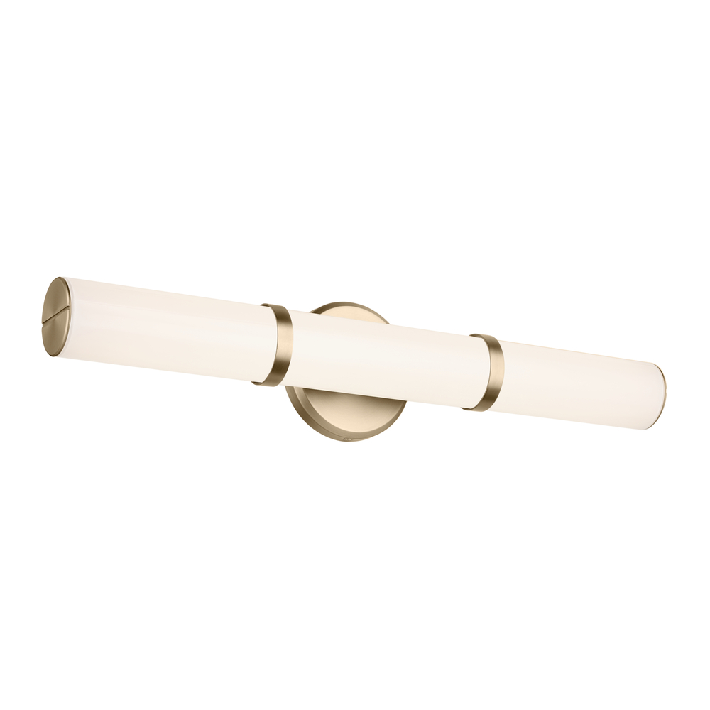 Rosh 24.25" Bath Bar Medium LED with White Glass in Champagne Bronze