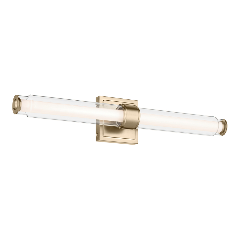 Laurene 26.5" Linear Bath Bar Medium LED with Clear Glass in Champagne Bronze