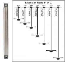 Kichler 360000BSS - Fan Down Rod 12 Inch