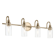 Kichler 55212CPZ - Kavi 31.5" 4-Light Vanity Light with Clear Glass in Champagne Bronze