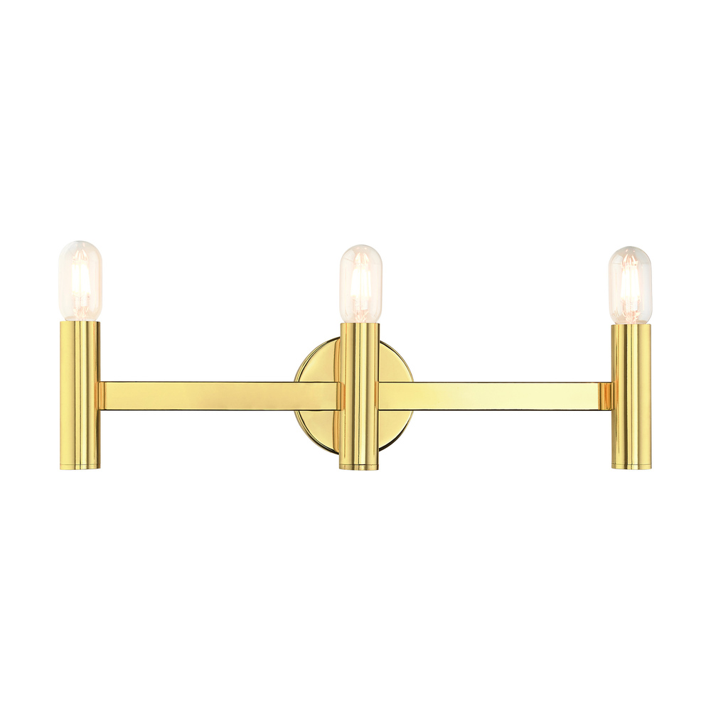 3 Lt Polished Brass ADA Vanity Sconce