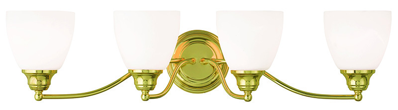 4 Light Polished Brass Bath Light