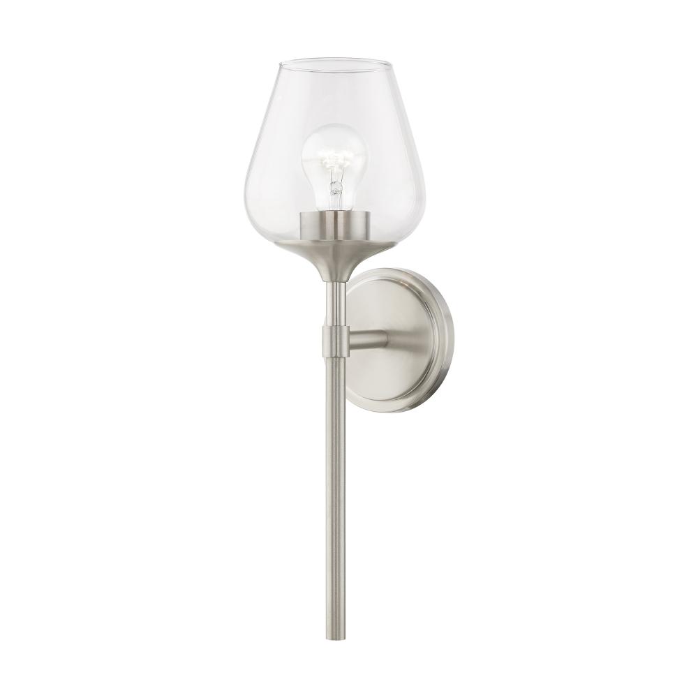 1 Light Brushed Nickel Vanity Sconce