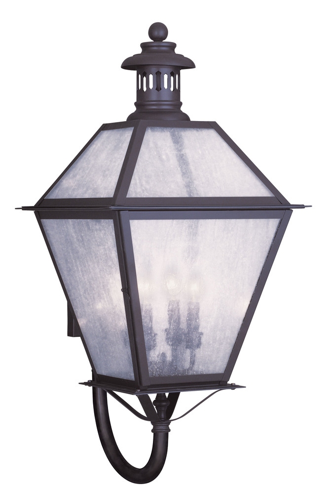 4 Light Bronze Outdoor Wall Lantern