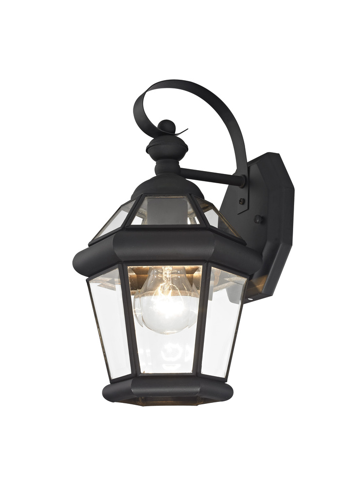 1 Light Black Outdoor Wall Lantern