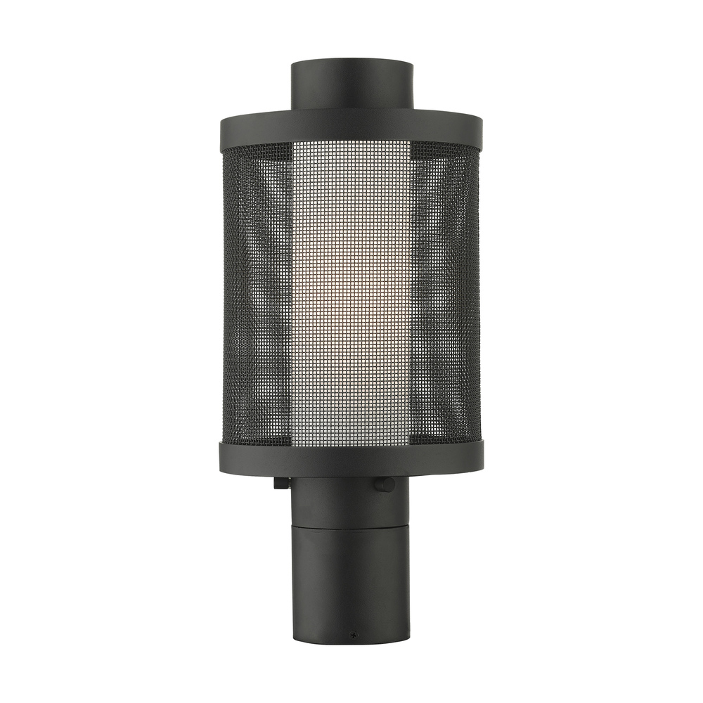 1 Lt Textured Black Post Light