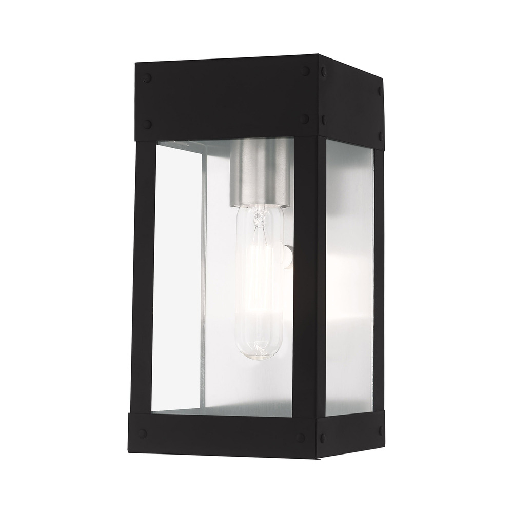 1 Lt Black Outdoor Wall Lantern