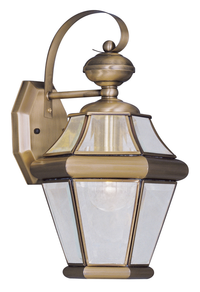 1 Light AB Outdoor Wall Lantern