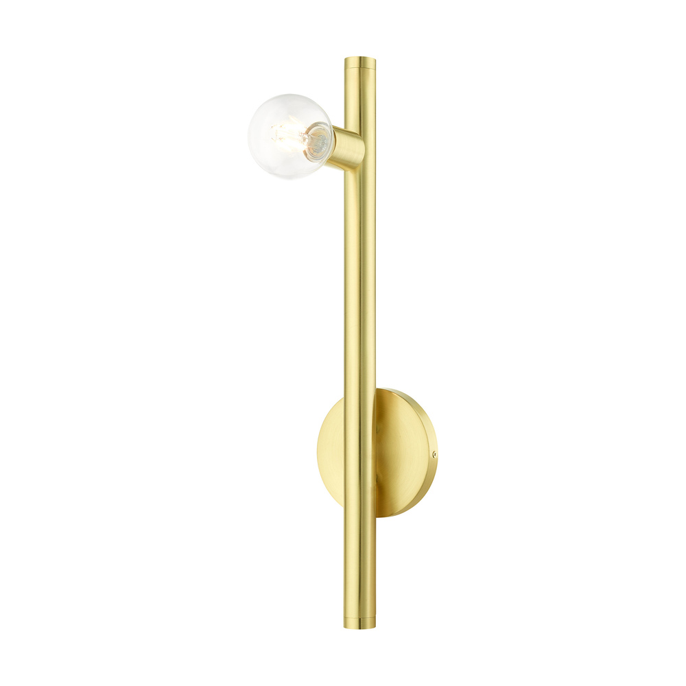 1 Lt Satin Brass  Wall Sconce