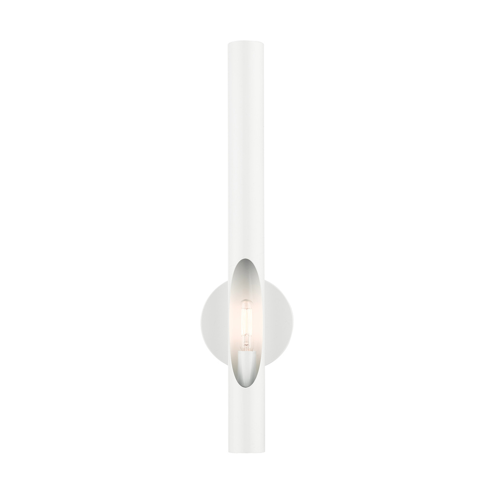 1 Lt Shiny White ADA Single Sconce