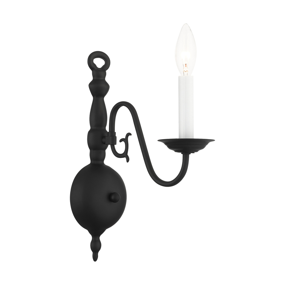 1 Lt Black Wall Sconce