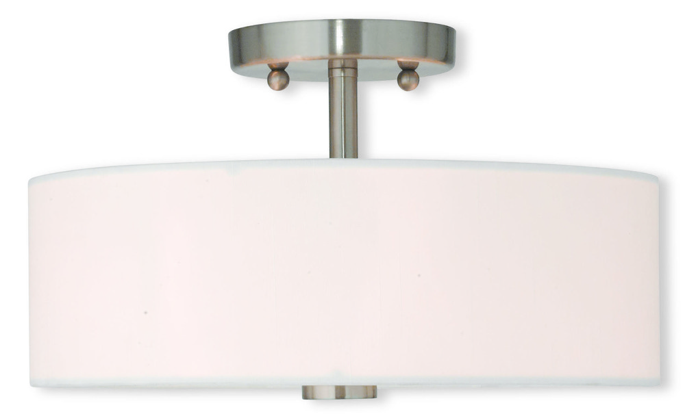 2 Light Brushed Nickel Ceiling Mount