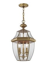 Livex Lighting 2355-01 - 3 Light AB Outdoor Chain Lantern