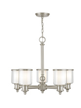 Livex Lighting 40205-91 - 5 Light Brushed Nickel Chandelier