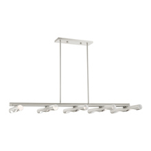 Livex Lighting 45918-91 - 10 Lt Brushed Nickel Linear Chandelier