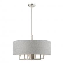 Livex Lighting 46736-91 - 7 Light Brushed Nickel Pendant Chandelier