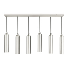 Livex Lighting 46757-91 - 6 Lt Brushed Nickel Linear Pendant