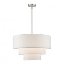 Livex Lighting 55914-91 - 4 Light Brushed Nickel Pendant Chandelier