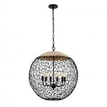 Varaluz 362P06BL - Cayman 6-Lt Orb Pendant - Black