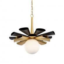 Varaluz 372P01LMBFG - Daphne 1-Lt Large Pendant - Matte Black/French Gold