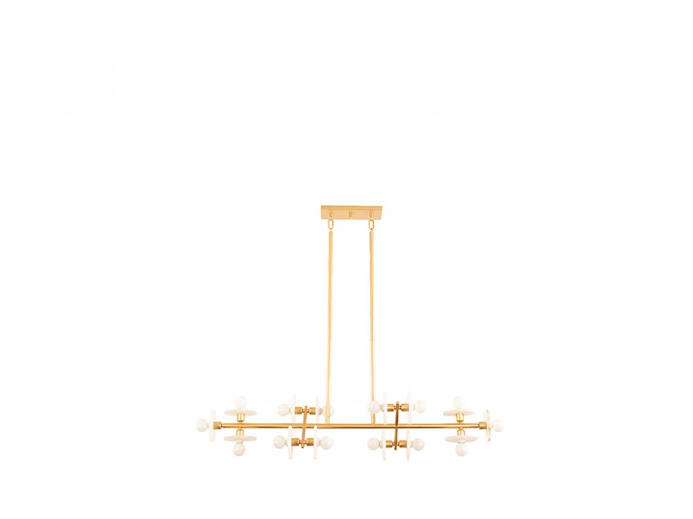 Amani 14-Light Linear Chandelier in Gold