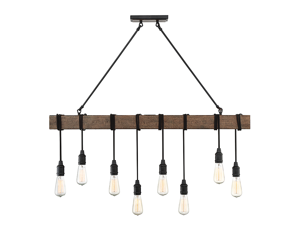 Burgess 8-Light Linear Chandelier in Durango