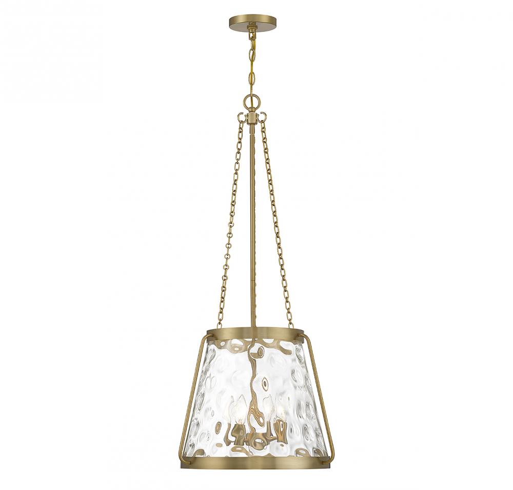 Crawford 4-Light Pendant in Warm Brass