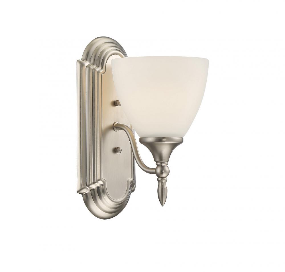 Herndon 1-Light Wall Sconce in Satin Nickel