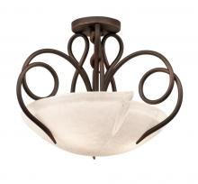 Kalco 4288AC/FROST - Tribecca 3 Light Semi Flush Mount