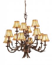 Kalco 5032PD/8045 - Ponderosa 12 Light Chandelier